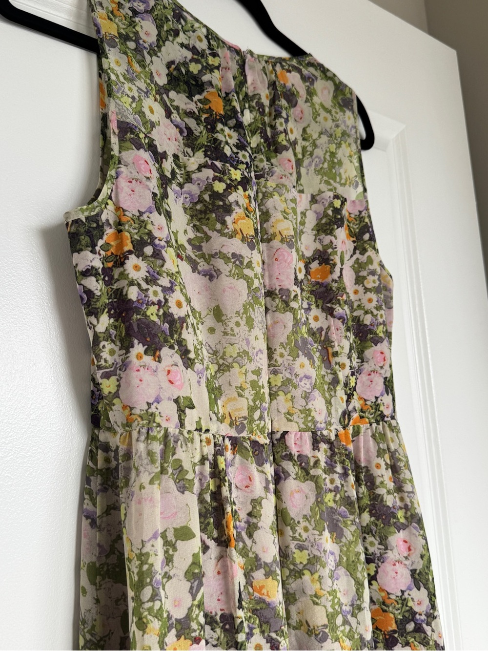 Vintage MADEWELL Maxi Dress Rare Watercolor Floral Garden Botanical Size 12 NWT - Picture 7 of 15